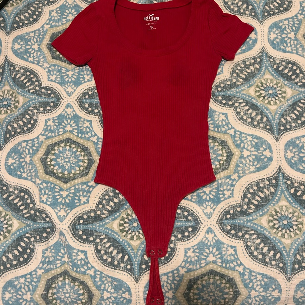 BUNDLE! Two Hollister Bodysuits Red/Purple XS